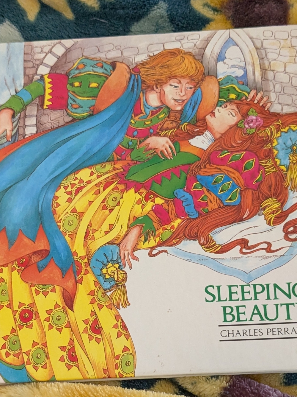 Sleeping Beauty Illustrated Book 1989 — Yellow, Blue, Pink Cover